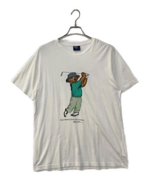 POLO RALPH LAUREN（ポロ・ラルフローレン）POLO RALPH LAUREN (ポロ・ラルフローレン) プリントtシャツ  ホワイト サイズ:Mの古着・服飾アイテム