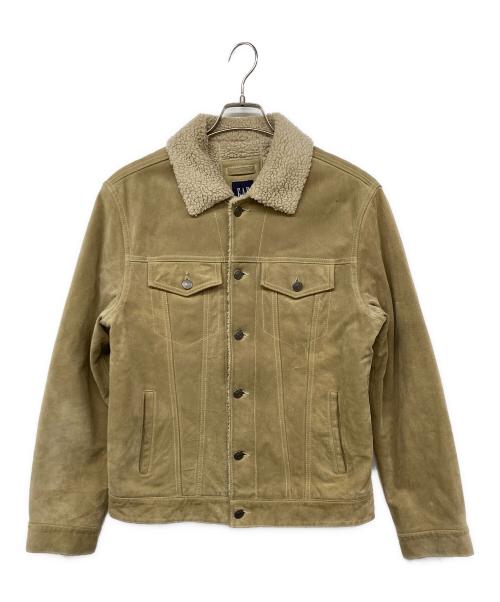 GAP（ギャップ）GAP (ギャップ) OLDGAP 00`sスエードレザージャケット ボアジャケット ベージュ サイズ:Sの古着・服飾アイテム