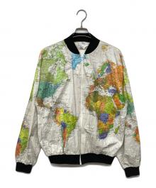 WEARIN THE WORLD（ウェアリン・ザ・ワールド）の古着「80`S地図柄ペーパージャケット」｜ホワイト