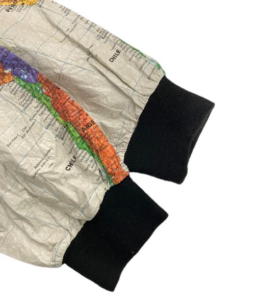 WEARIN THE WORLD（ウェアリン・ザ・ワールド）WEARIN THE WORLD (ウェアリン・ザ・ワールド) 80`S地図柄ペーパージャケット ホワイト サイズ:XXLの古着・服飾アイテム