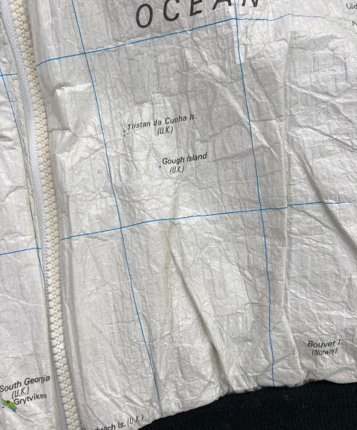 WEARIN THE WORLD（ウェアリン・ザ・ワールド）WEARIN THE WORLD (ウェアリン・ザ・ワールド) 80`S地図柄ペーパージャケット ホワイト サイズ:XXLの古着・服飾アイテム