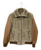 EPOCA UOMOエポカ ウォモ）の古着「リアル ムートン レザー コンビジャケット」｜ブラウン