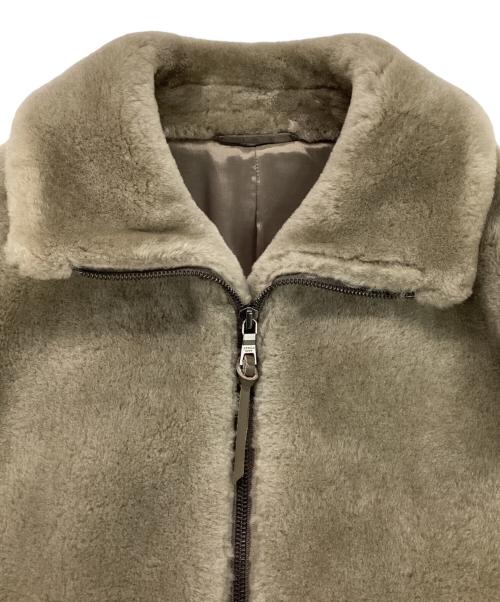 EPOCA UOMO（エポカ ウォモ）EPOCA UOMO (エポカ ウォモ) リアル ムートン レザー コンビジャケット ブラウン サイズ:46の古着・服飾アイテム