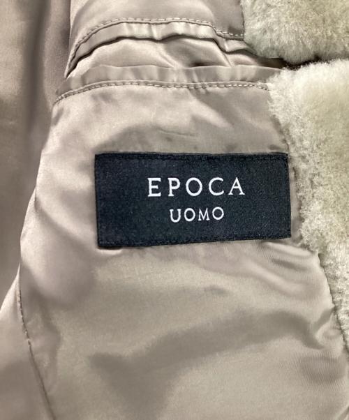EPOCA UOMO（エポカ ウォモ）EPOCA UOMO (エポカ ウォモ) リアル ムートン レザー コンビジャケット ブラウン サイズ:46の古着・服飾アイテム