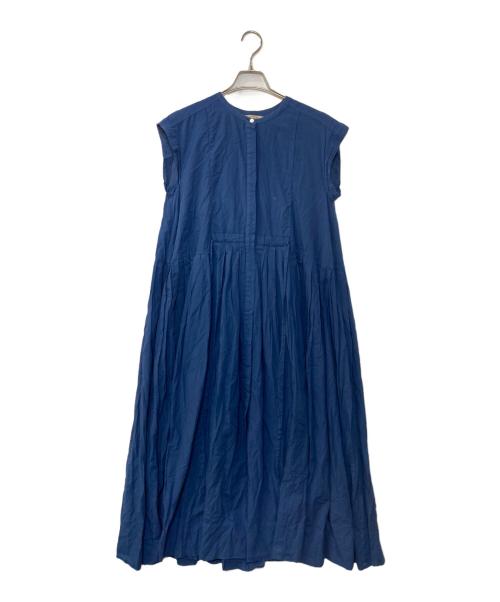 Curensology（カレンソロジー）Curensology (カレンソロジー) プリーツ切替ノースリーブワンピース ネイビー サイズ:Fの古着・服飾アイテム