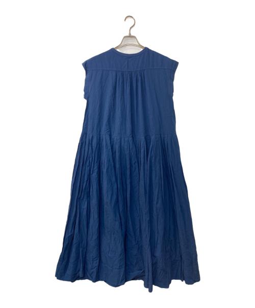 Curensology（カレンソロジー）Curensology (カレンソロジー) プリーツ切替ノースリーブワンピース ネイビー サイズ:Fの古着・服飾アイテム