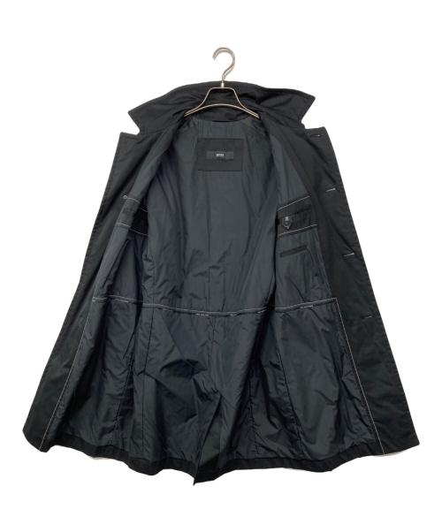 BOSS HUGO BOSS（ボス ヒューゴボス）BOSS HUGO BOSS (ボス ヒューゴボス) コットンポリステンカラーコート ブラック サイズ:48の古着・服飾アイテム