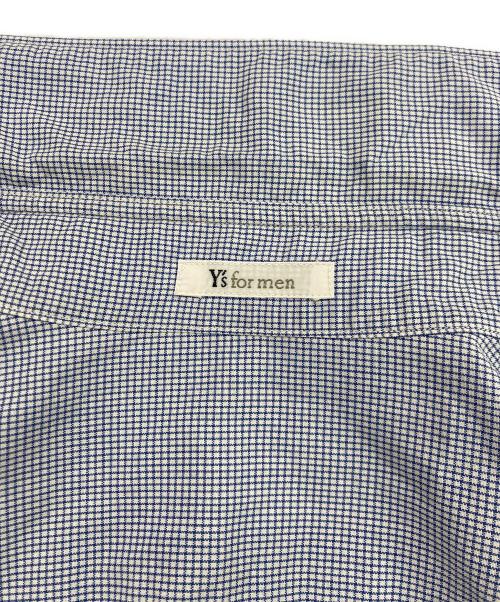 Y's for men（ワイズフォーメン）Y's for men (ワイズフォーメン) チェック切替シャツ ブルー サイズ:記載なしの古着・服飾アイテム