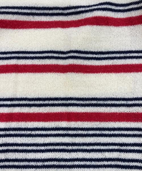 CHANEL（シャネル）CHANEL (シャネル) ココマークボタンロングボーダーカーディガン ホワイト サイズ:38の古着・服飾アイテム