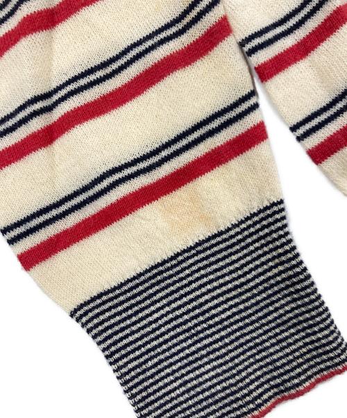 CHANEL（シャネル）CHANEL (シャネル) ココマークボタンロングボーダーカーディガン ホワイト サイズ:38の古着・服飾アイテム