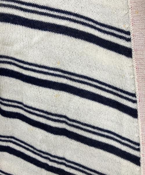 CHANEL（シャネル）CHANEL (シャネル) ココマークボタンロングボーダーカーディガン ホワイト サイズ:38の古着・服飾アイテム