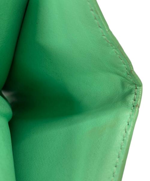 BOTTEGA VENETA（ボッテガベネタ）BOTTEGA VENETA (ボッテガベネタ) イントレチャート 2つ折りファスナーウォレット 財布 グリーンの古着・服飾アイテム