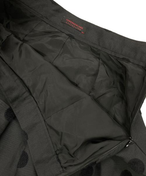 TOMORROW LAND collection（トゥモローランドコレクション）TOMORROW LAND collection (トゥモローランドコレクション) モールドットジャカード バレルスカート ブラック サイズ:36の古着・服飾アイテム