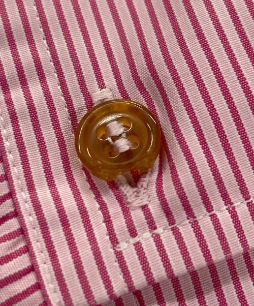 Vivienne Westwood man（ヴィヴィアン ウェストウッド マン）Vivienne Westwood man (ヴィヴィアン ウェストウッド マン) ストライプオーブロゴシャツ ピンク サイズ:44の古着・服飾アイテム