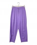 NATASHA ZINKOナターシャジンコ）の古着「ワイドタックスラックス プリーツパンツ」｜パープル