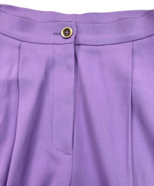 NATASHA ZINKO（ナターシャジンコ）NATASHA ZINKO (ナターシャジンコ) ワイドタックスラックス プリーツパンツ パープル サイズ:36の古着・服飾アイテム