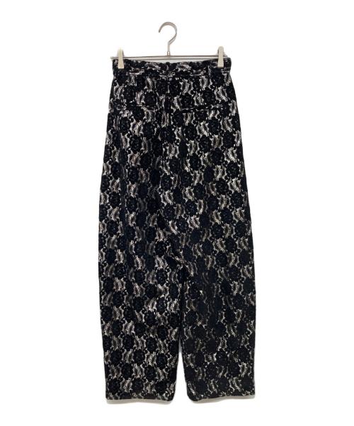 MAISON SPECIAL（メゾンスペシャル）MAISON SPECIAL (メゾンスペシャル) Metallic Lace Pants / メタリック レース パンツ ブラック サイズ:38の古着・服飾アイテム
