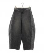MAISON SPECIALメゾンスペシャル）の古着「Curve Denim Pants / カーブデニムパンツ」｜グレー