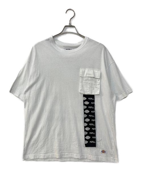 KIDILL（キディル）KIDILL (キディル) Dickies (ディッキーズ) Jesse Draxler (ジェシー・ドラクスラー) トリプルコラボプリントTEE ホワイト サイズ:46の古着・服飾アイテム