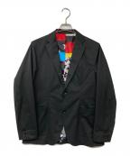 uniform experimentユニフォームエクスペリメント）の古着「STRETCH GABARDINE 3 BUTTON JACKET ストレッチギャバジン 3B JKT」｜ブラック