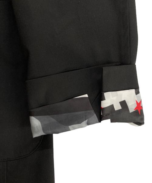 uniform experiment（ユニフォームエクスペリメント）uniform experiment (ユニフォームエクスペリメント) STRETCH GABARDINE 3 BUTTON JACKET ストレッチギャバジン 3B JKT ブラック サイズ:2の古着・服飾アイテム