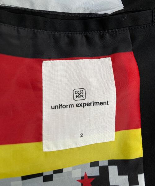 uniform experiment（ユニフォームエクスペリメント）uniform experiment (ユニフォームエクスペリメント) STRETCH GABARDINE 3 BUTTON JACKET ストレッチギャバジン 3B JKT ブラック サイズ:2の古着・服飾アイテム