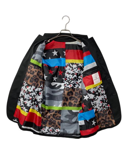 uniform experiment（ユニフォームエクスペリメント）uniform experiment (ユニフォームエクスペリメント) STRETCH GABARDINE 3 BUTTON JACKET ストレッチギャバジン 3B JKT ブラック サイズ:2の古着・服飾アイテム