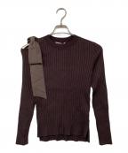 Mystradaマイストラーダ）の古着「オープンショルダーリボンニット」｜ブラウン