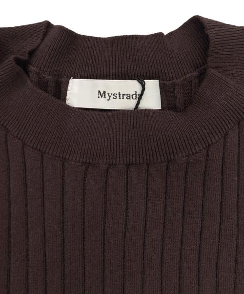 Mystrada（マイストラーダ）Mystrada (マイストラーダ) オープンショルダーリボンニット ブラウン サイズ:38 未使用品の古着・服飾アイテム