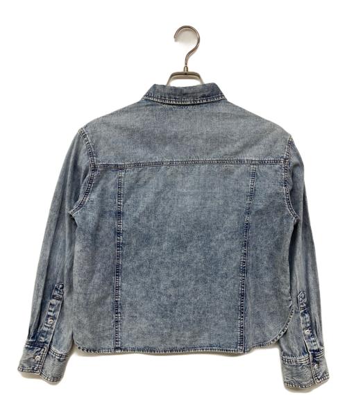 JUSGLITTY（ジャスグリッティー）JUSGLITTY (ジャスグリッティー) クロップドデニムシャツ インディゴ サイズ:1の古着・服飾アイテム