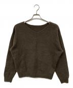 Mystradaマイストラーダ）の古着「2WAYファーニットプルオーバー」｜ブラウン