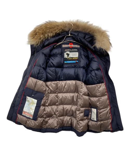 CAPEHORN（ケープホーン）CAPEHORN (ケープホーン) NEVADO / ファー付ダウンコート ネイビー サイズ:44の古着・服飾アイテム