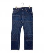 児島ジーンズコジマジーンズ）の古着「ダイヤステッチ ダブルニーストレートデニム」｜インディゴ