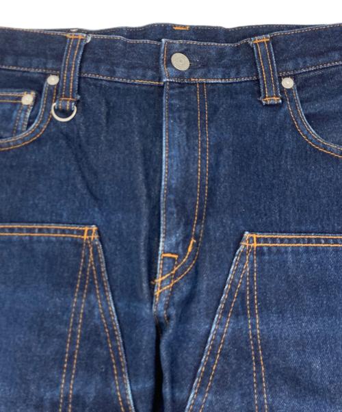 児島ジーンズ（コジマジーンズ）児島ジーンズ (コジマジーンズ) ダイヤステッチ ダブルニーストレートデニム インディゴ サイズ:36の古着・服飾アイテム