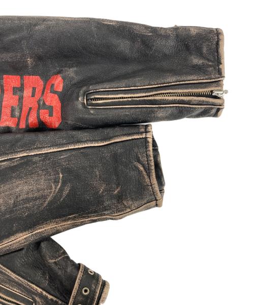 TEXACO（テキサコ）TEXACO (テキサコ) ワッペンシングルレザーライダース ブラック サイズ:記載なしの古着・服飾アイテム