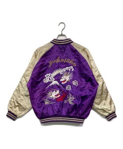 BOURBON HOUSE（バーボンハウス）BOURBON HOUSE (バーボンハウス) スカジャン ホワイト×パープル サイズ:不明の古着・服飾アイテム