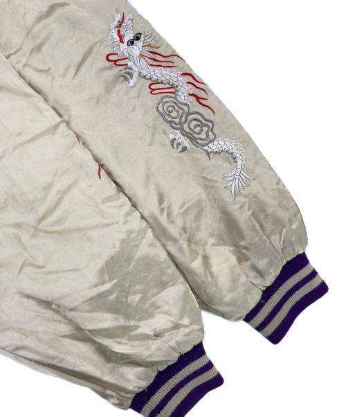 BOURBON HOUSE（バーボンハウス）BOURBON HOUSE (バーボンハウス) スカジャン ホワイト×パープル サイズ:不明の古着・服飾アイテム