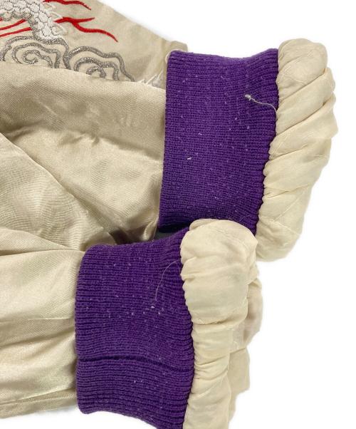 BOURBON HOUSE（バーボンハウス）BOURBON HOUSE (バーボンハウス) スカジャン ホワイト×パープル サイズ:不明の古着・服飾アイテム