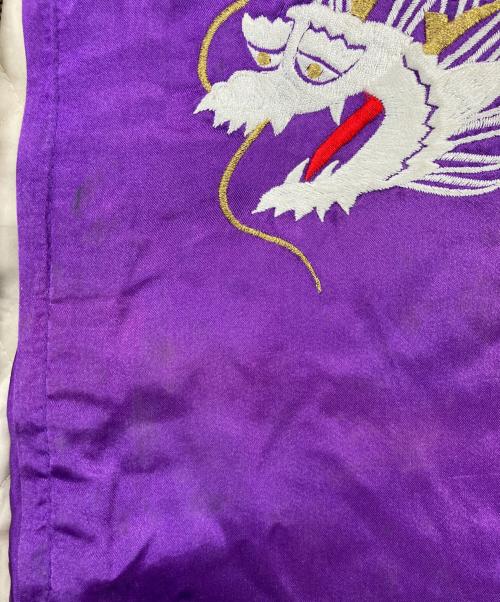 BOURBON HOUSE（バーボンハウス）BOURBON HOUSE (バーボンハウス) スカジャン ホワイト×パープル サイズ:不明の古着・服飾アイテム