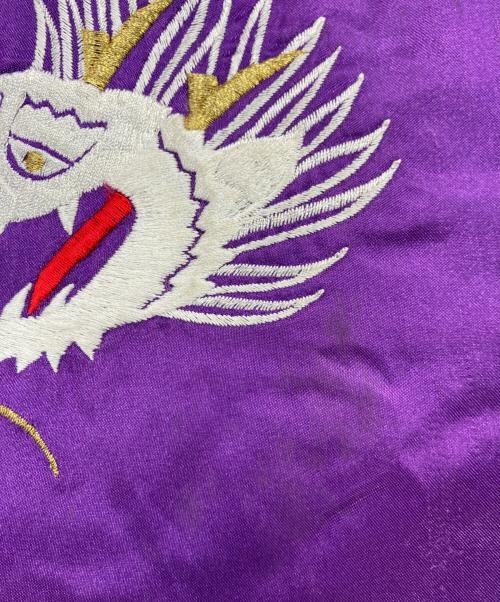 BOURBON HOUSE（バーボンハウス）BOURBON HOUSE (バーボンハウス) スカジャン ホワイト×パープル サイズ:不明の古着・服飾アイテム