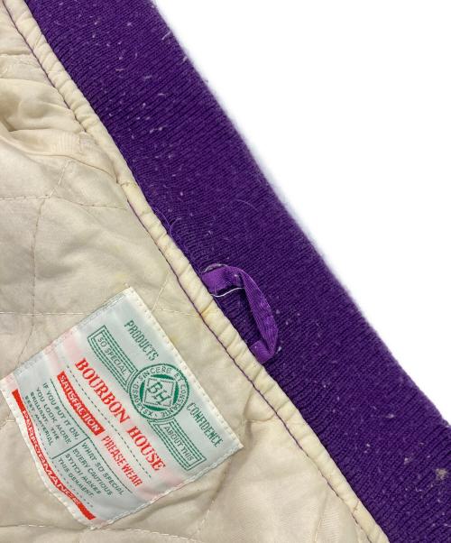 BOURBON HOUSE（バーボンハウス）BOURBON HOUSE (バーボンハウス) スカジャン ホワイト×パープル サイズ:不明の古着・服飾アイテム