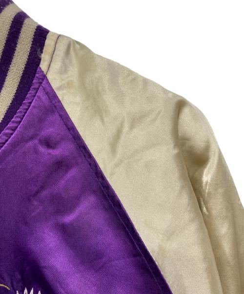 BOURBON HOUSE（バーボンハウス）BOURBON HOUSE (バーボンハウス) スカジャン ホワイト×パープル サイズ:不明の古着・服飾アイテム