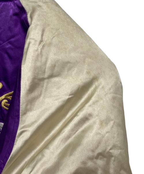 BOURBON HOUSE（バーボンハウス）BOURBON HOUSE (バーボンハウス) スカジャン ホワイト×パープル サイズ:不明の古着・服飾アイテム