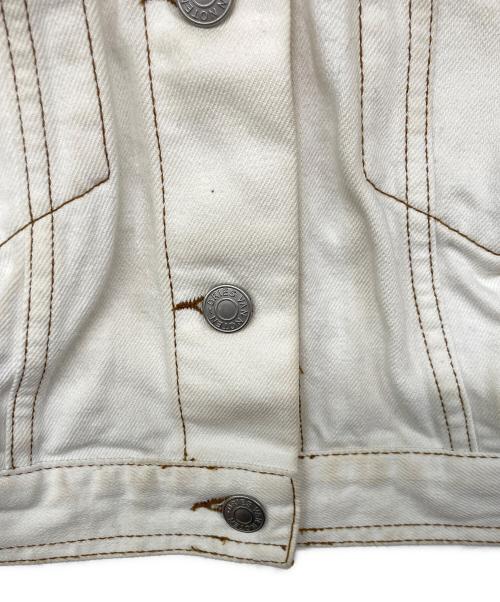 DRIES VAN NOTEN（ドリスヴァンノッテン）DRIES VAN NOTEN (ドリスヴァンノッテン) ノーカラーデニムジャケット アイボリー サイズ:36の古着・服飾アイテム