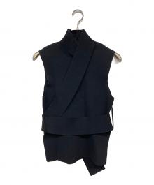 PETER DO（ピーター・ドゥ）の古着「ノースリーブデザインニット」｜ブラック