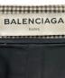 中古・古着 BALENCIAGA (バレンシアガ) カットデザインチェックスカート ブラウン サイズ:34：18000円
