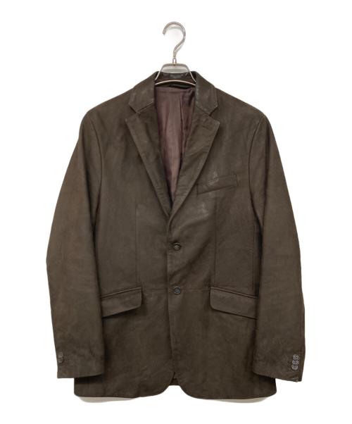 BANANA REPUBLIC（バナナリパブリック）BANANA REPUBLIC (バナナリパブリック) ヌバックレザージャケット ブラウン サイズ:38Rの古着・服飾アイテム