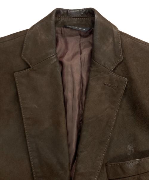 BANANA REPUBLIC（バナナリパブリック）BANANA REPUBLIC (バナナリパブリック) ヌバックレザージャケット ブラウン サイズ:38Rの古着・服飾アイテム