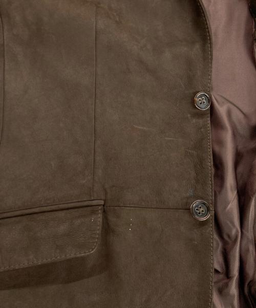 BANANA REPUBLIC（バナナリパブリック）BANANA REPUBLIC (バナナリパブリック) ヌバックレザージャケット ブラウン サイズ:38Rの古着・服飾アイテム