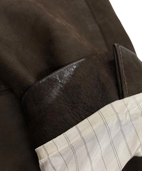 BANANA REPUBLIC（バナナリパブリック）BANANA REPUBLIC (バナナリパブリック) ヌバックレザージャケット ブラウン サイズ:38Rの古着・服飾アイテム